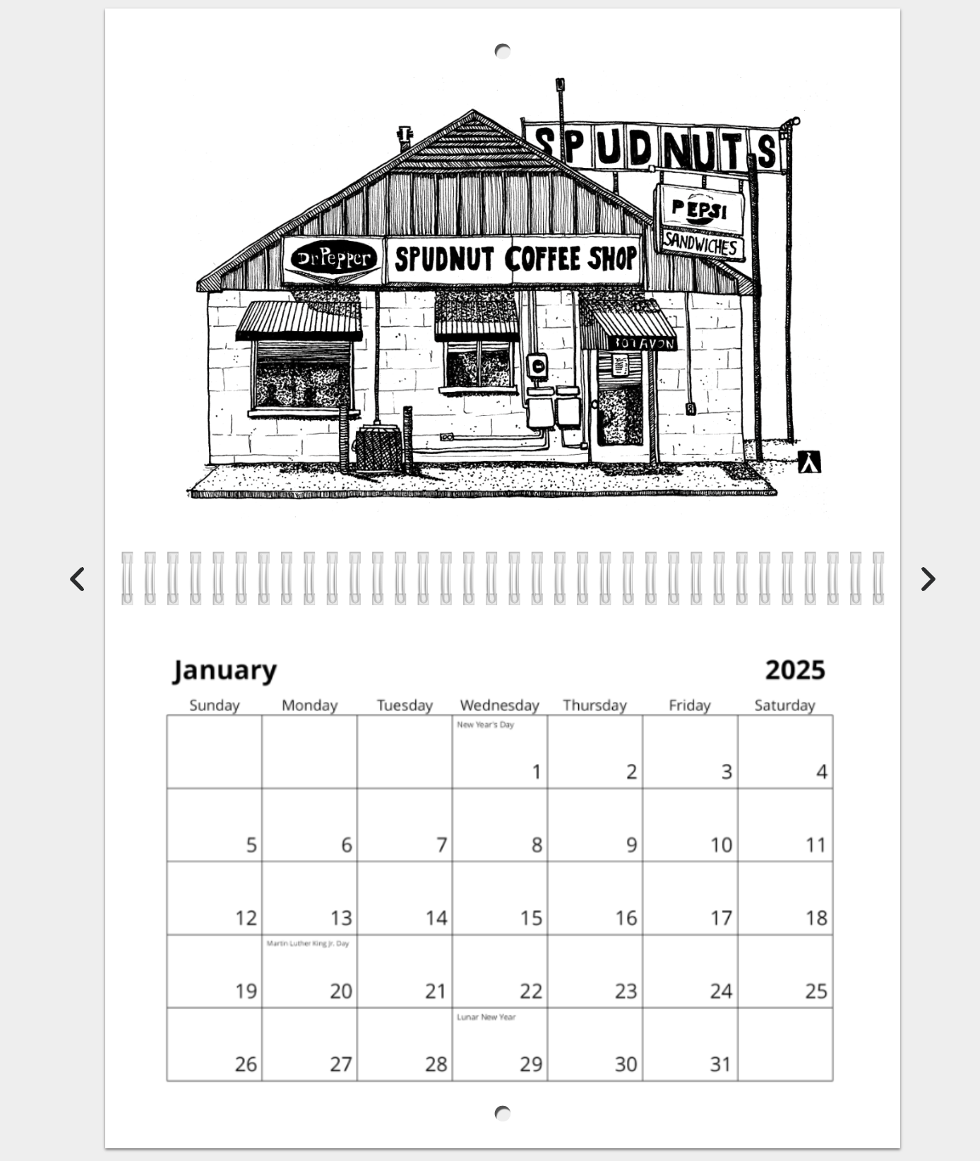 BellavanceInk: 2025 Best of Charlottesville Pen & Ink Drawings Calendars