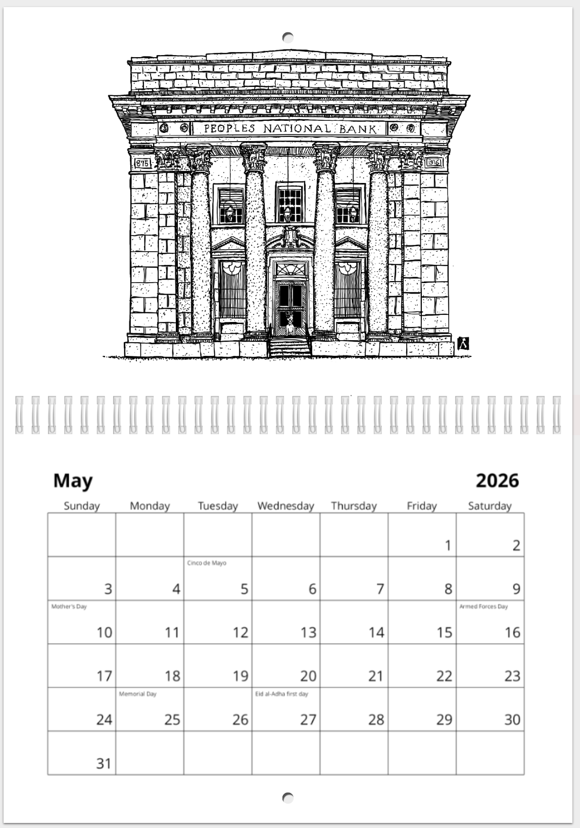 BellavanceInk: 2026 Best of Charlottesville Pen & Ink Drawings Calendars