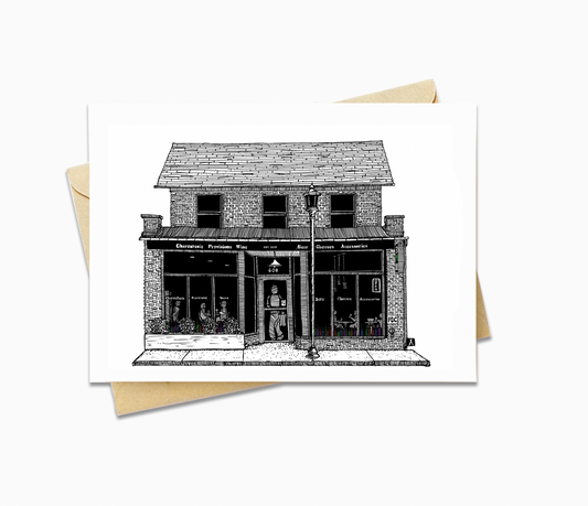 BellavanceInk: Greeting Card With A Pen & Ink Drawing Of The Bottle Shop In Charlottesville