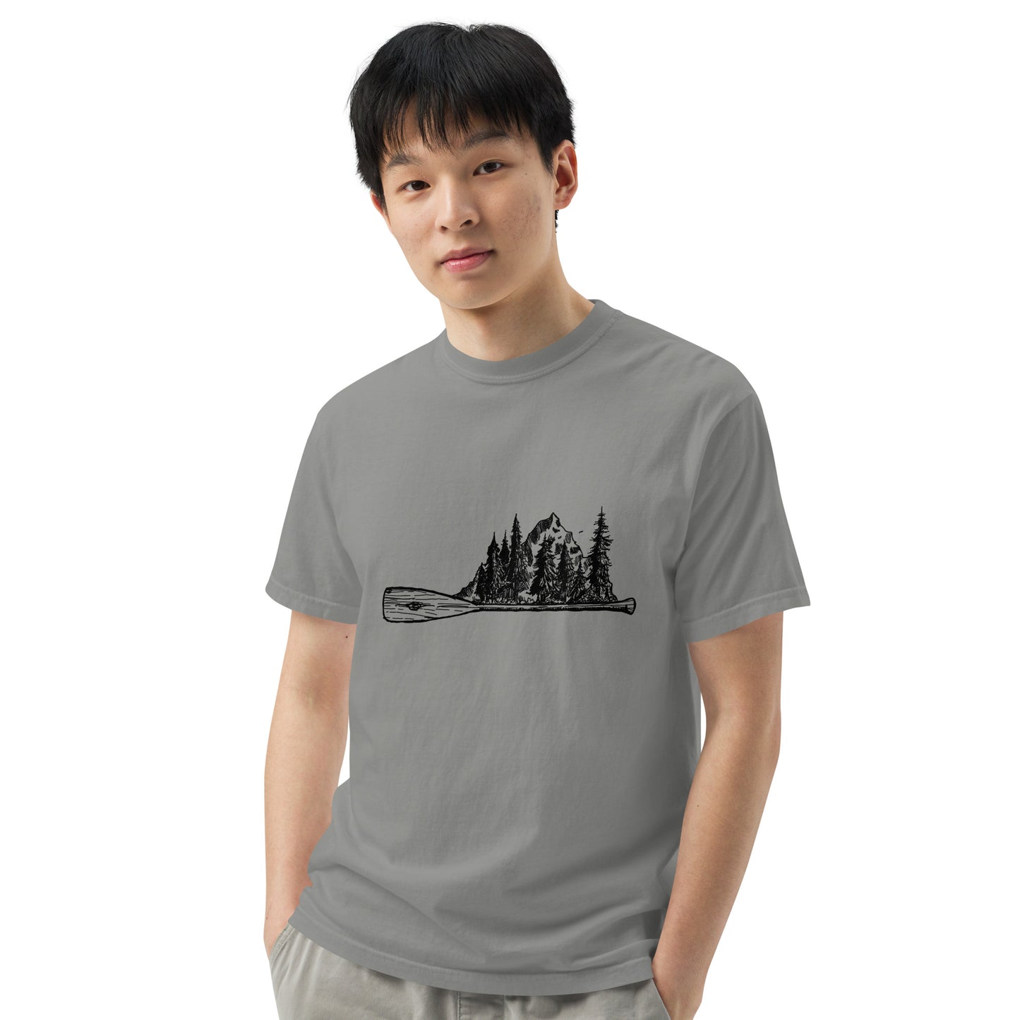 BellavanceInk: Canoe Paddle and Natural Landscape Short Sleeve T-Shirt