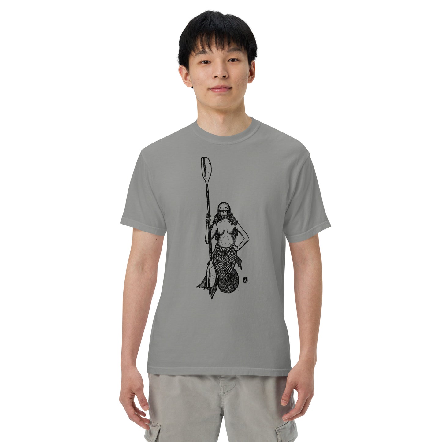 BellavanceInk: Kayaking Mermaid Siren With Paddle And Helmet On A Short Sleeve T-Shirt