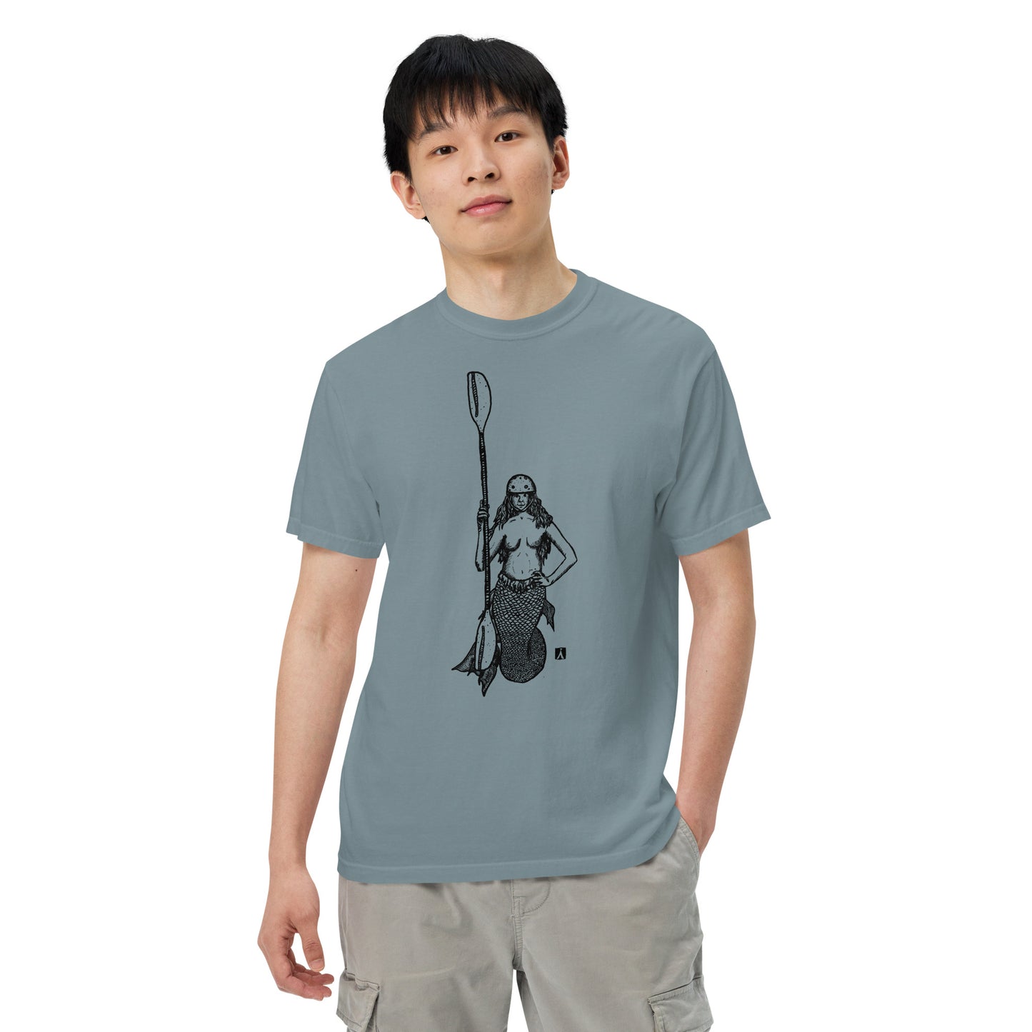 BellavanceInk: Kayaking Mermaid Siren With Paddle And Helmet On A Short Sleeve T-Shirt