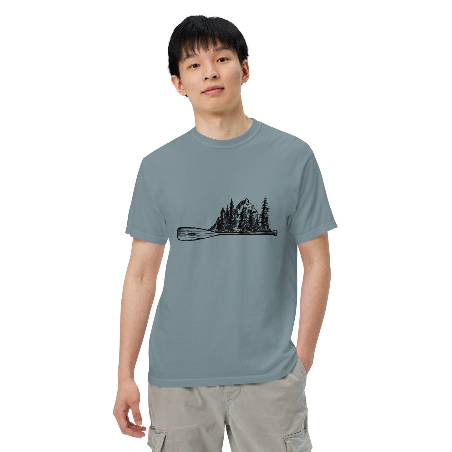 BellavanceInk: Canoe Paddle and Natural Landscape Short Sleeve T-Shirt