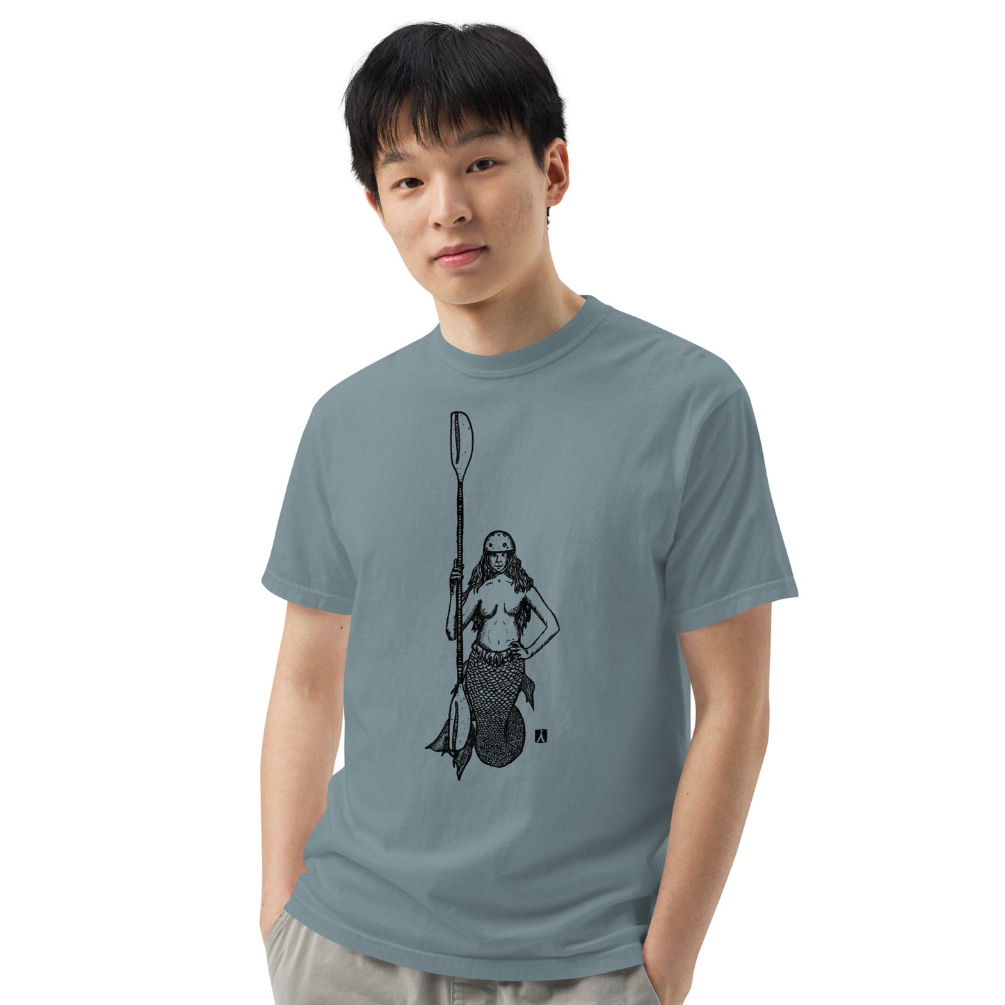 BellavanceInk: Kayaking Mermaid Siren With Paddle And Helmet On A Short Sleeve T-Shirt