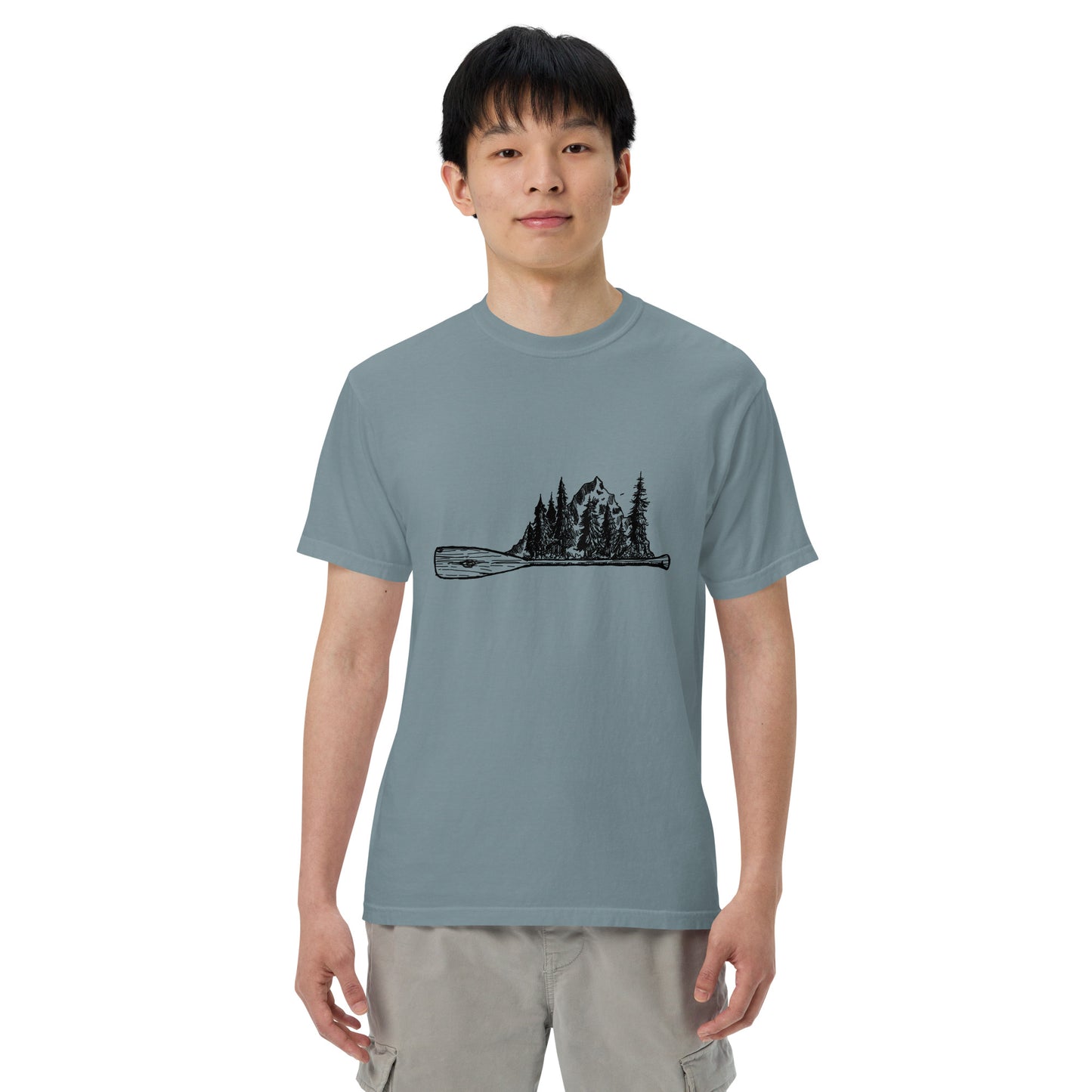 BellavanceInk: Canoe Paddle and Natural Landscape Short Sleeve T-Shirt