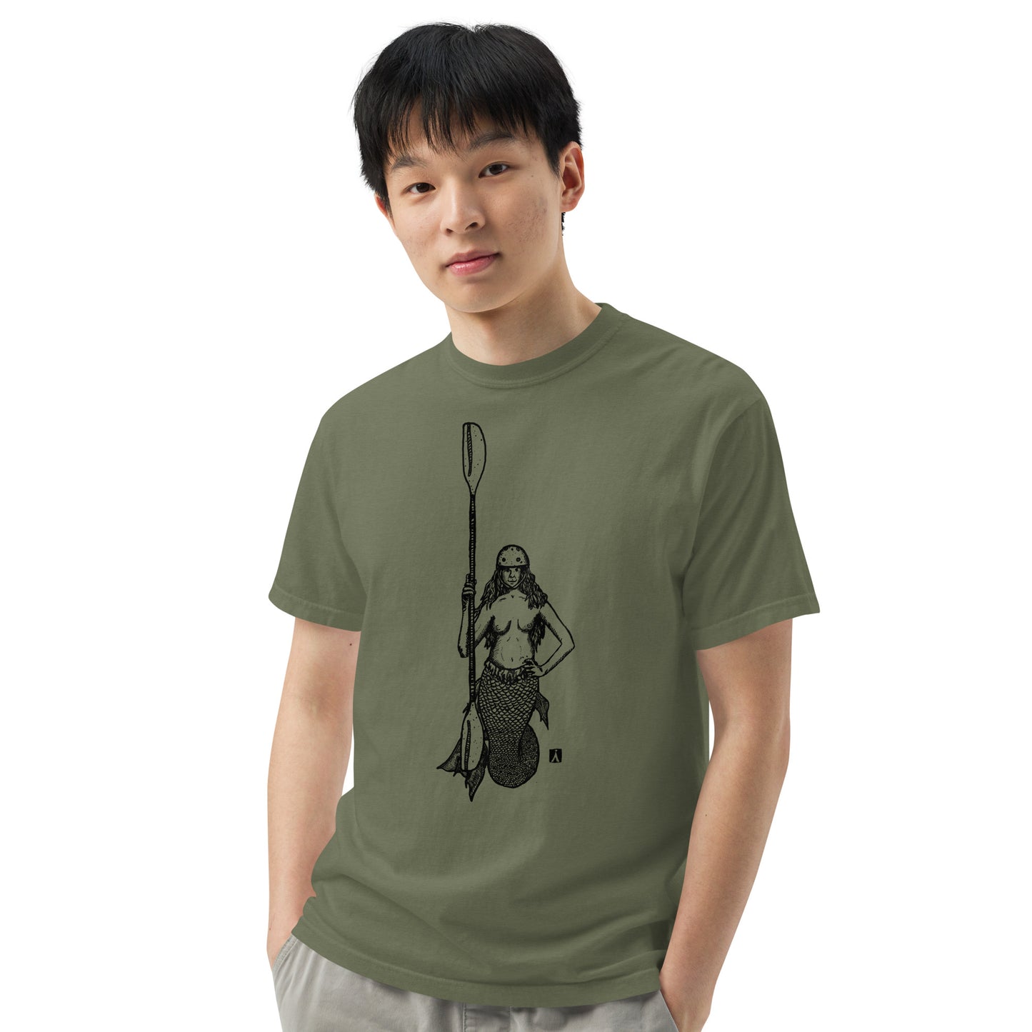 BellavanceInk: Kayaking Mermaid Siren With Paddle And Helmet On A Short Sleeve T-Shirt