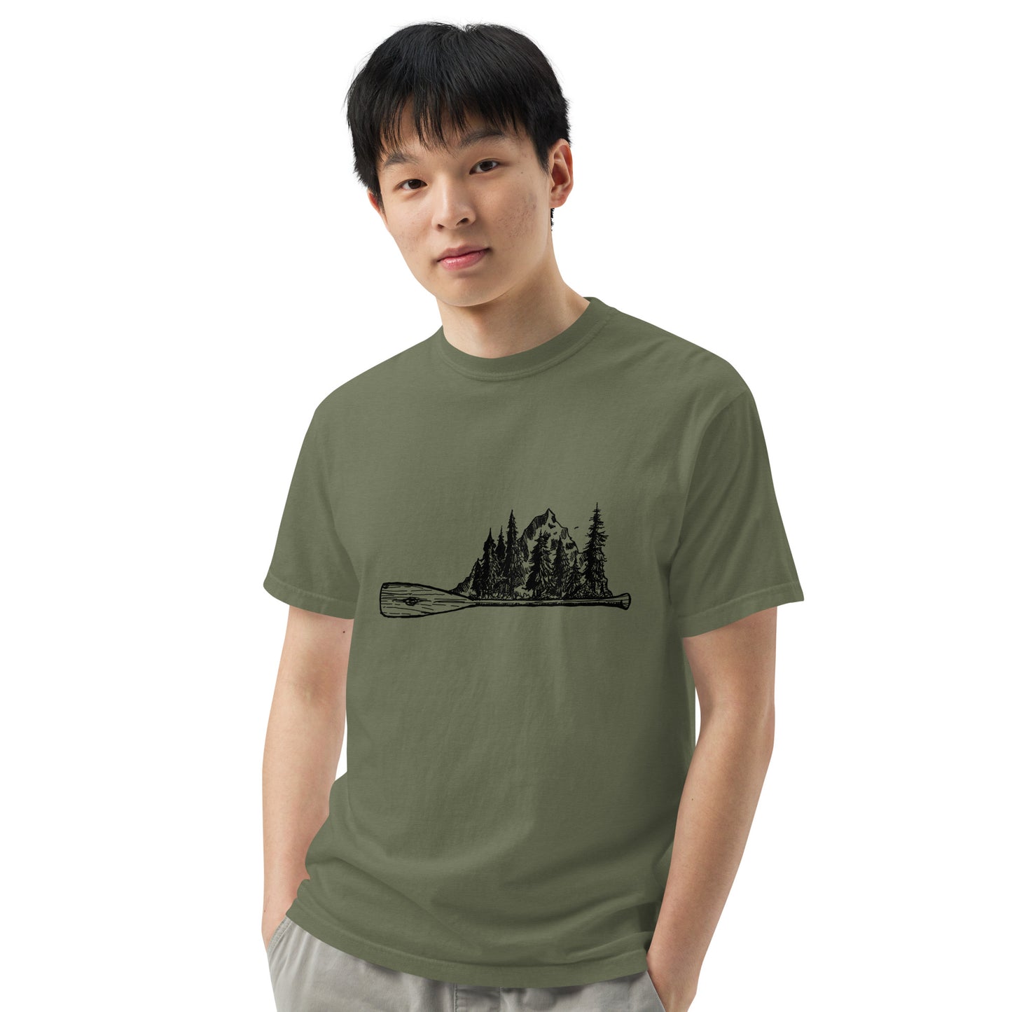 BellavanceInk: Canoe Paddle and Natural Landscape Short Sleeve T-Shirt