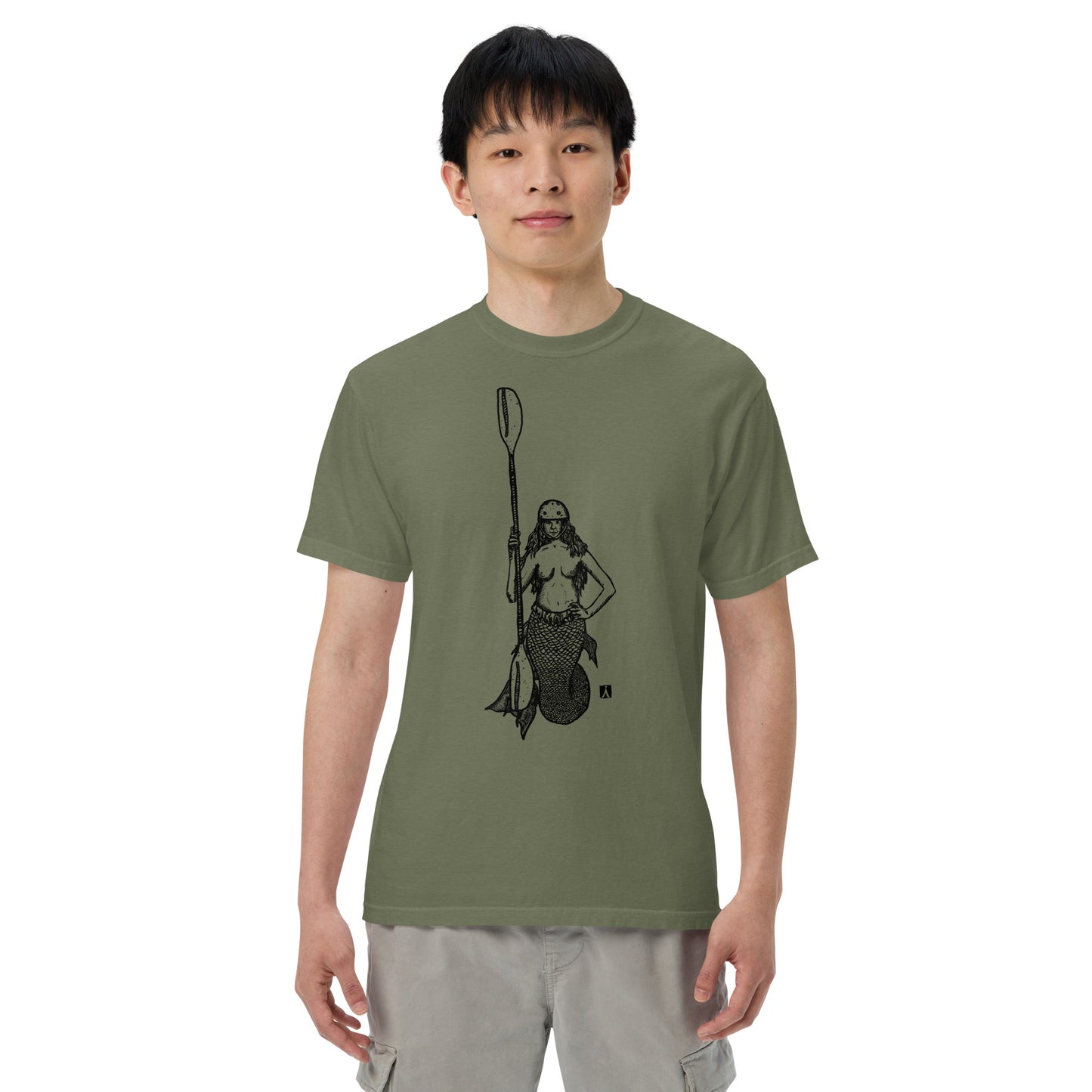 BellavanceInk: Kayaking Mermaid Siren With Paddle And Helmet On A Short Sleeve T-Shirt