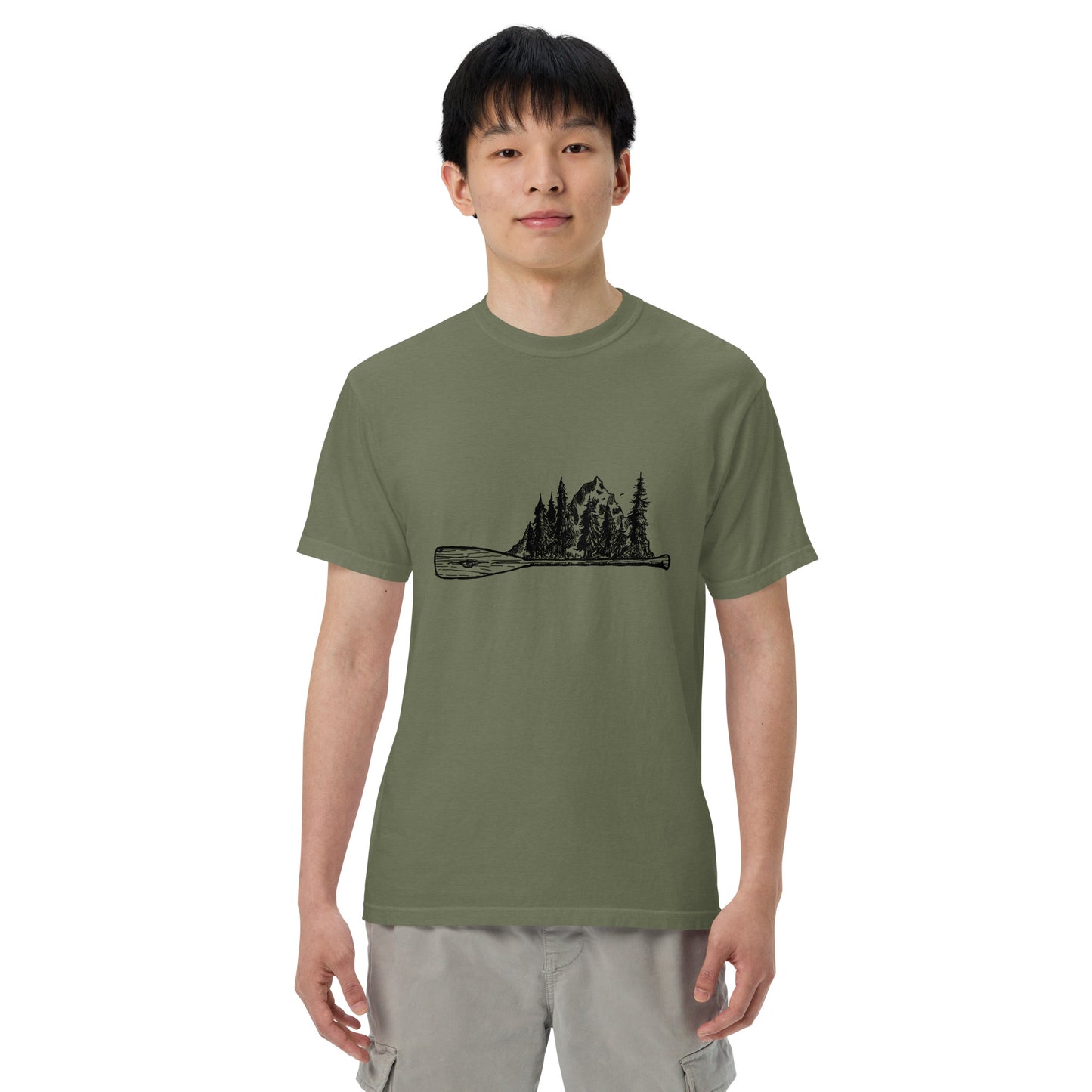 BellavanceInk: Canoe Paddle and Natural Landscape Short Sleeve T-Shirt