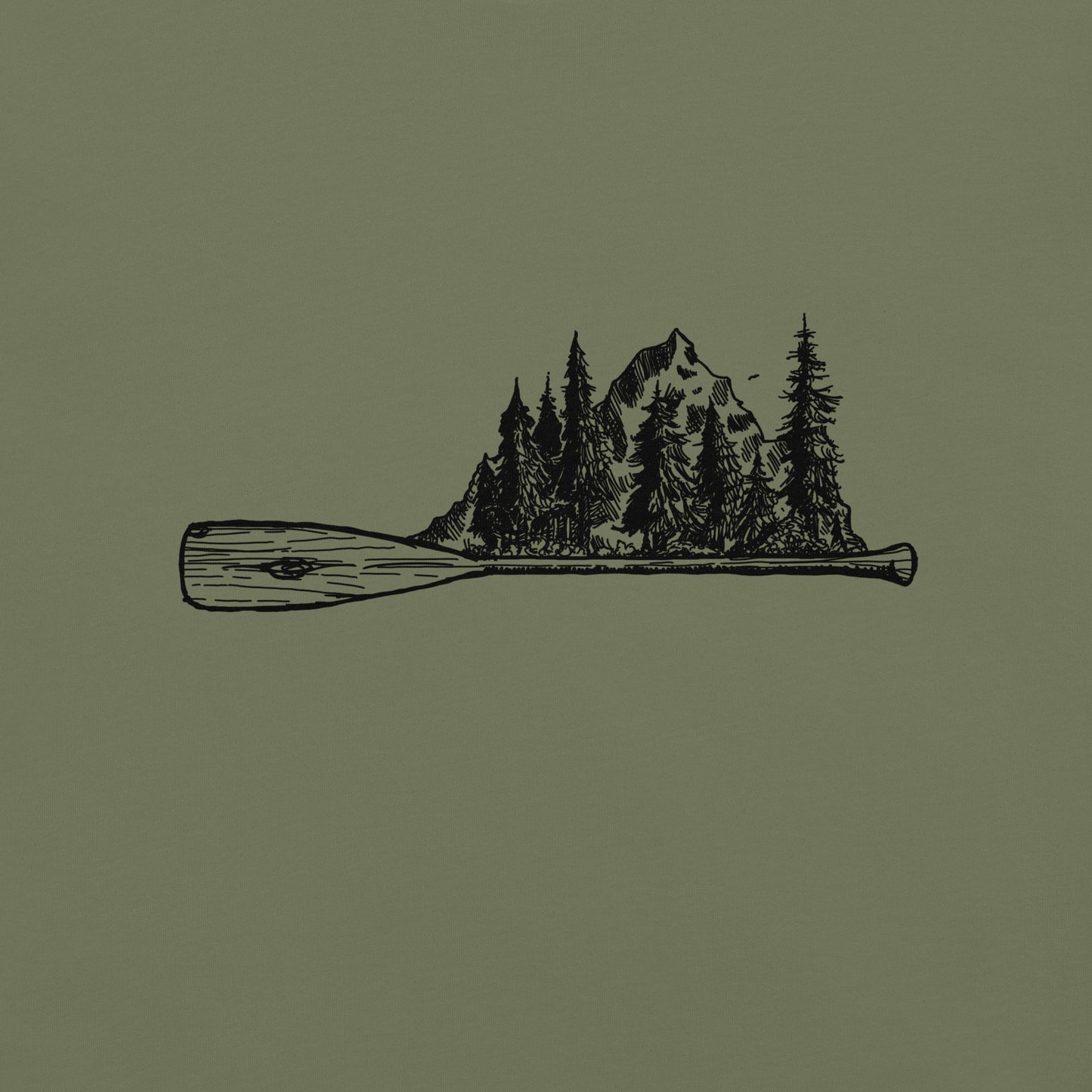 BellavanceInk: Canoe Paddle and Natural Landscape Short Sleeve T-Shirt