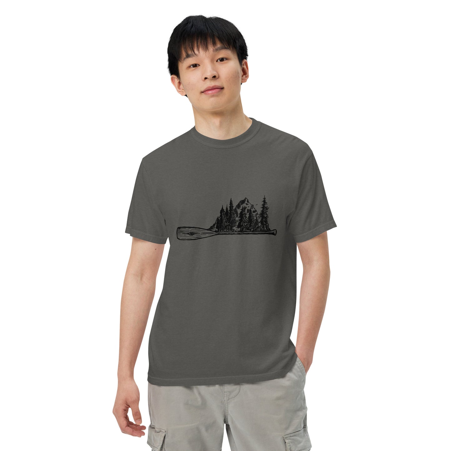 BellavanceInk: Canoe Paddle and Natural Landscape Short Sleeve T-Shirt