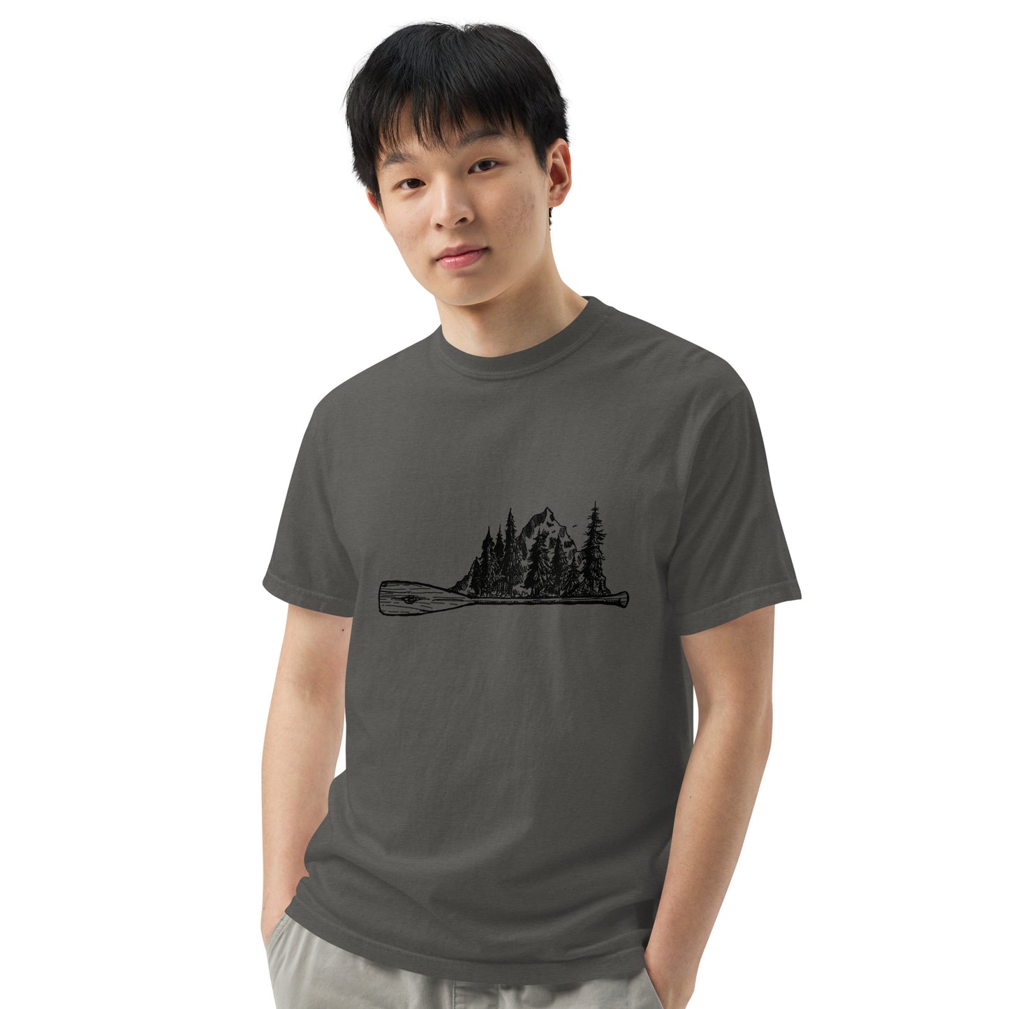 BellavanceInk: Canoe Paddle and Natural Landscape Short Sleeve T-Shirt