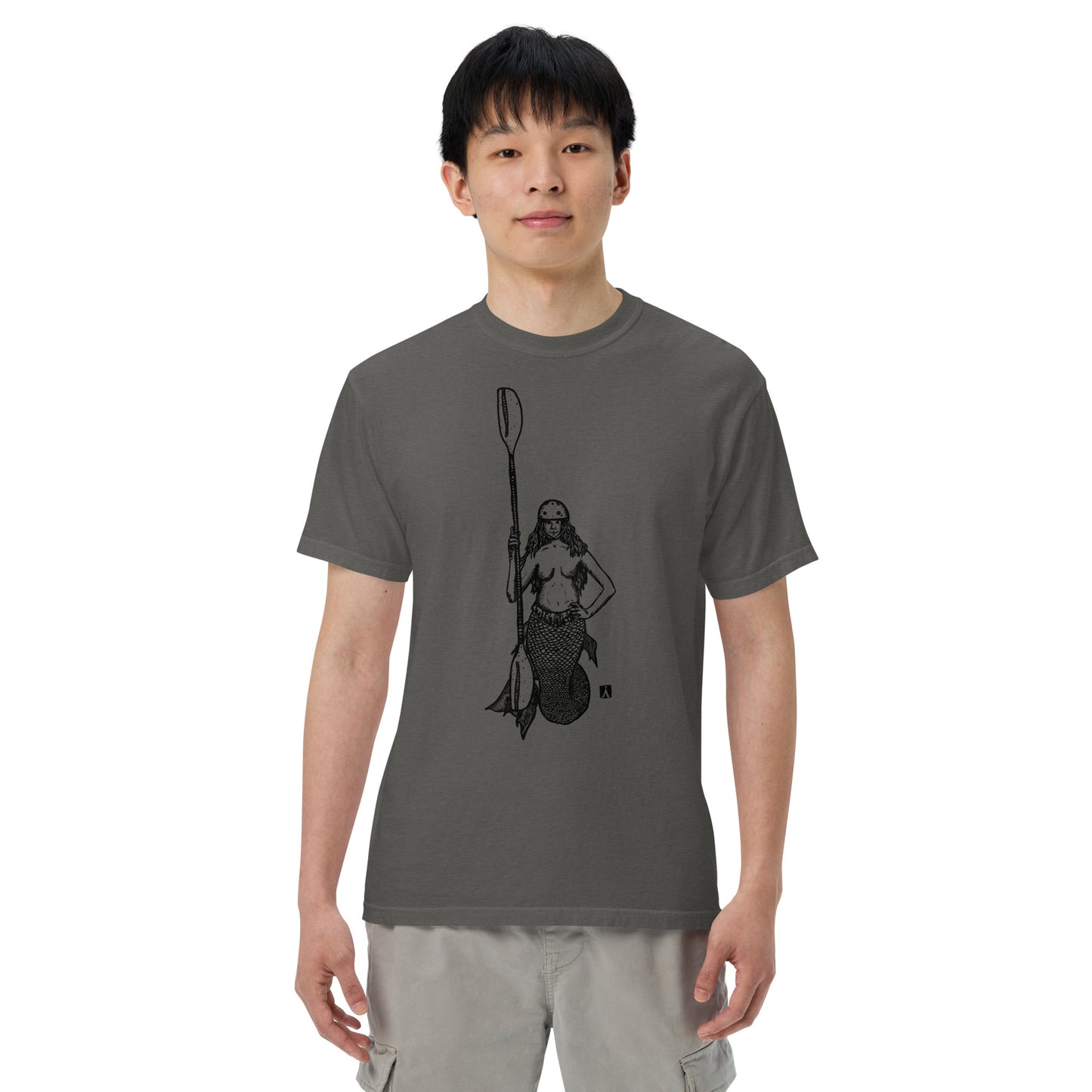 BellavanceInk: Kayaking Mermaid Siren With Paddle And Helmet On A Short Sleeve T-Shirt