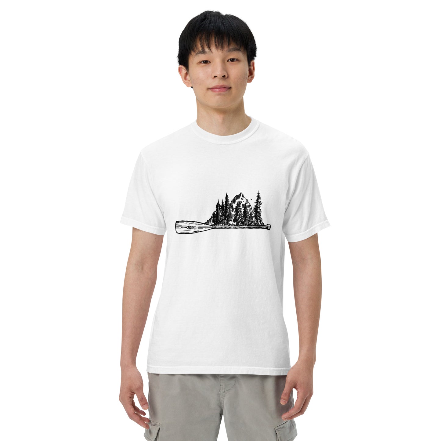 BellavanceInk: Canoe Paddle and Natural Landscape Short Sleeve T-Shirt