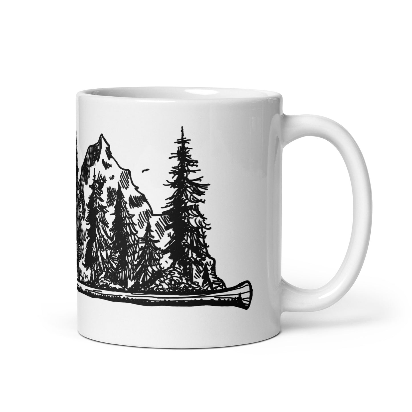 BellavanceInk: Coffee Mug With Vintage Canoe Paddle And Forest Scene Naturescape