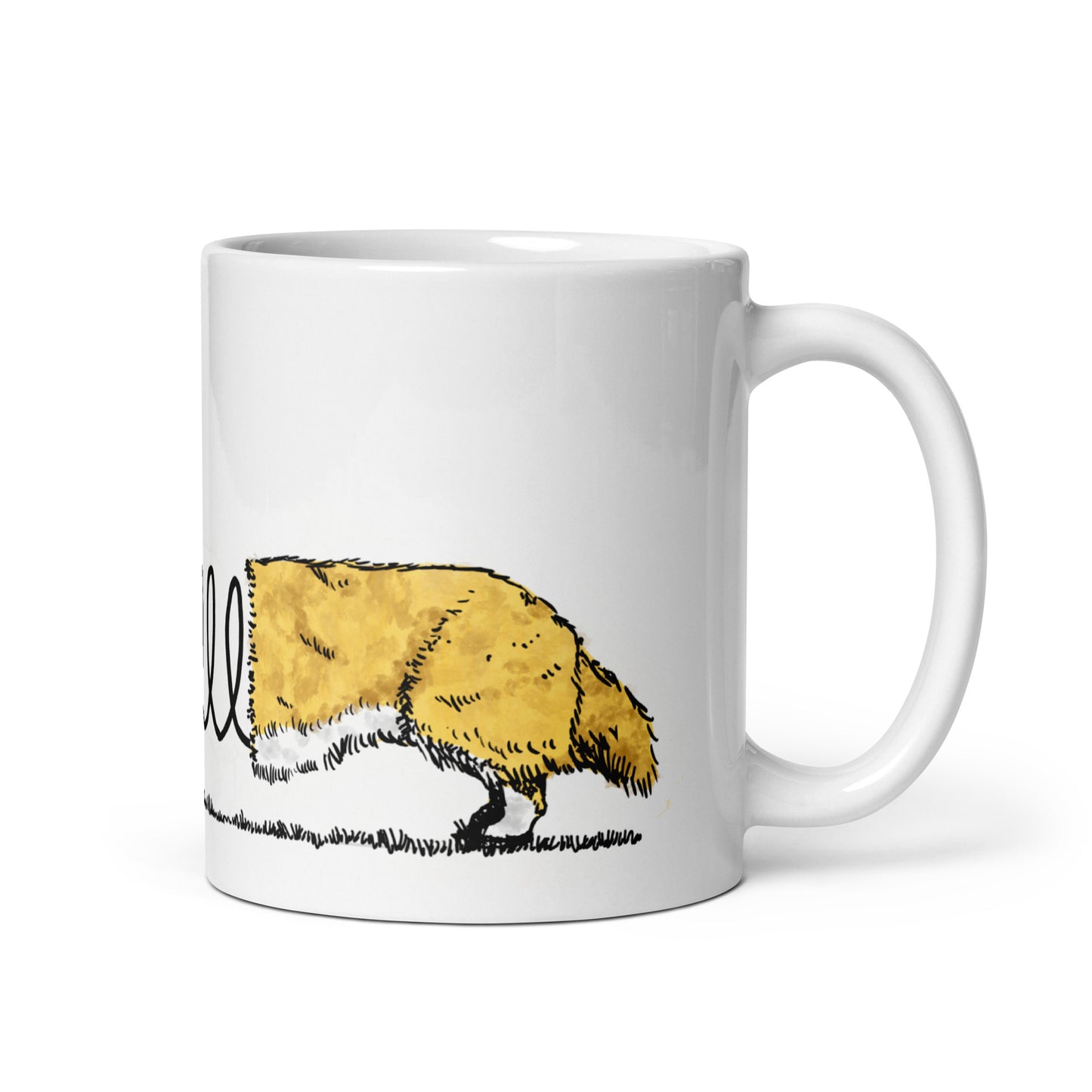 BellavanceInk: Coffee Mug With A Corgi Attached Together By A Coil