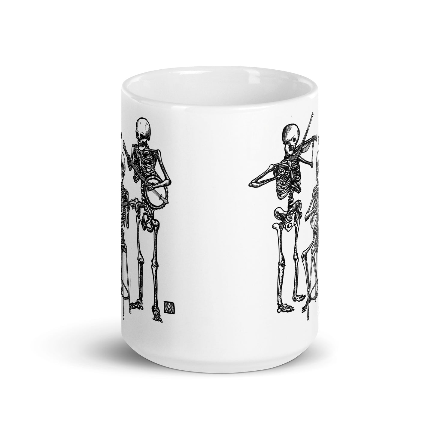 BellavanceInk: Coffee Mug With Skeletons Playing In An Old TIme Band