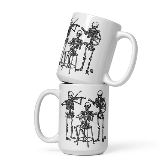 BellavanceInk: Coffee Mug With Skeletons Playing In An Old TIme Band