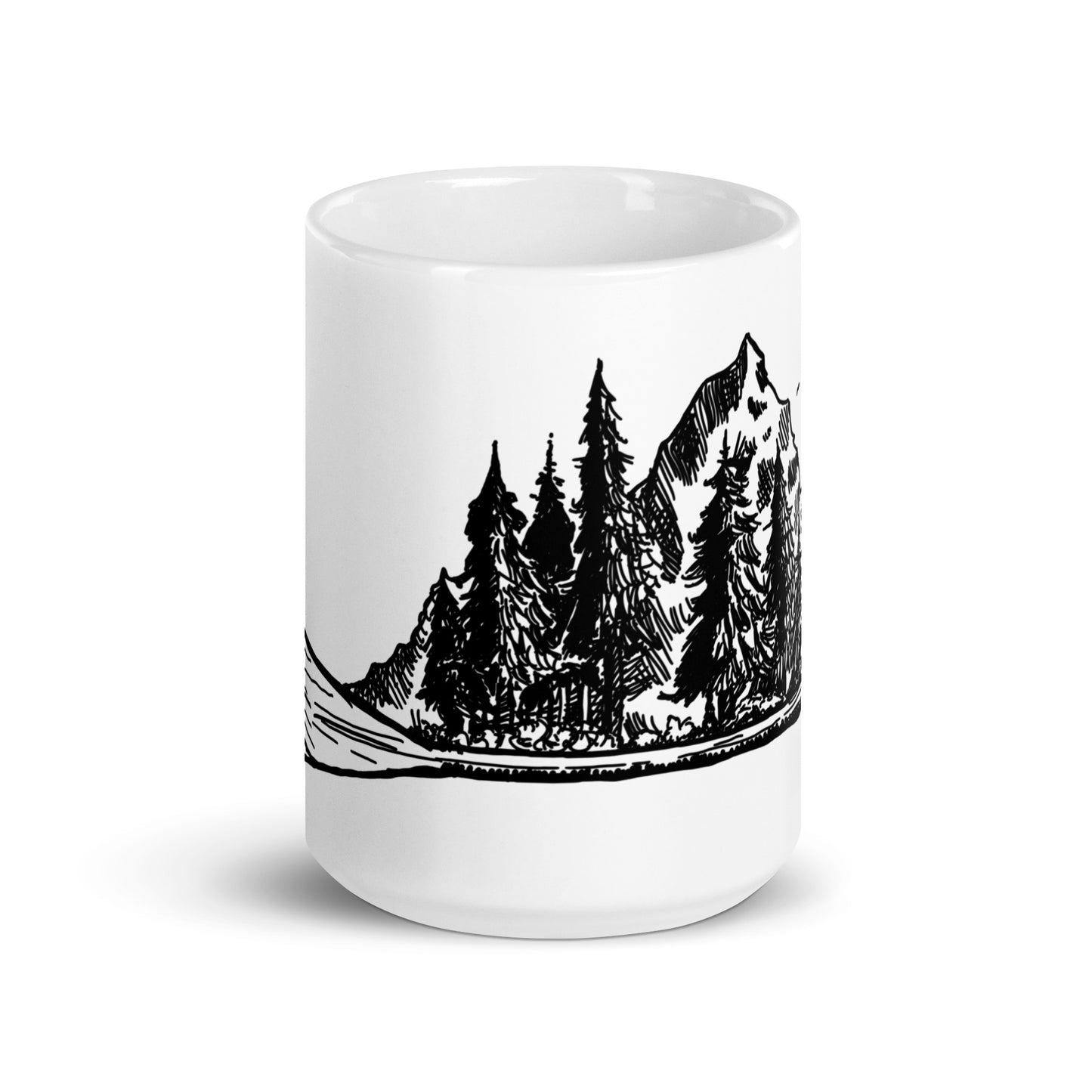 BellavanceInk: Coffee Mug With Vintage Canoe Paddle And Forest Scene Naturescape