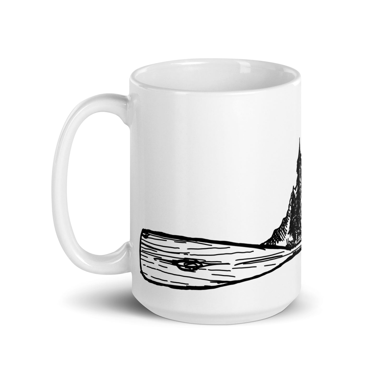 BellavanceInk: Coffee Mug With Vintage Canoe Paddle And Forest Scene Naturescape