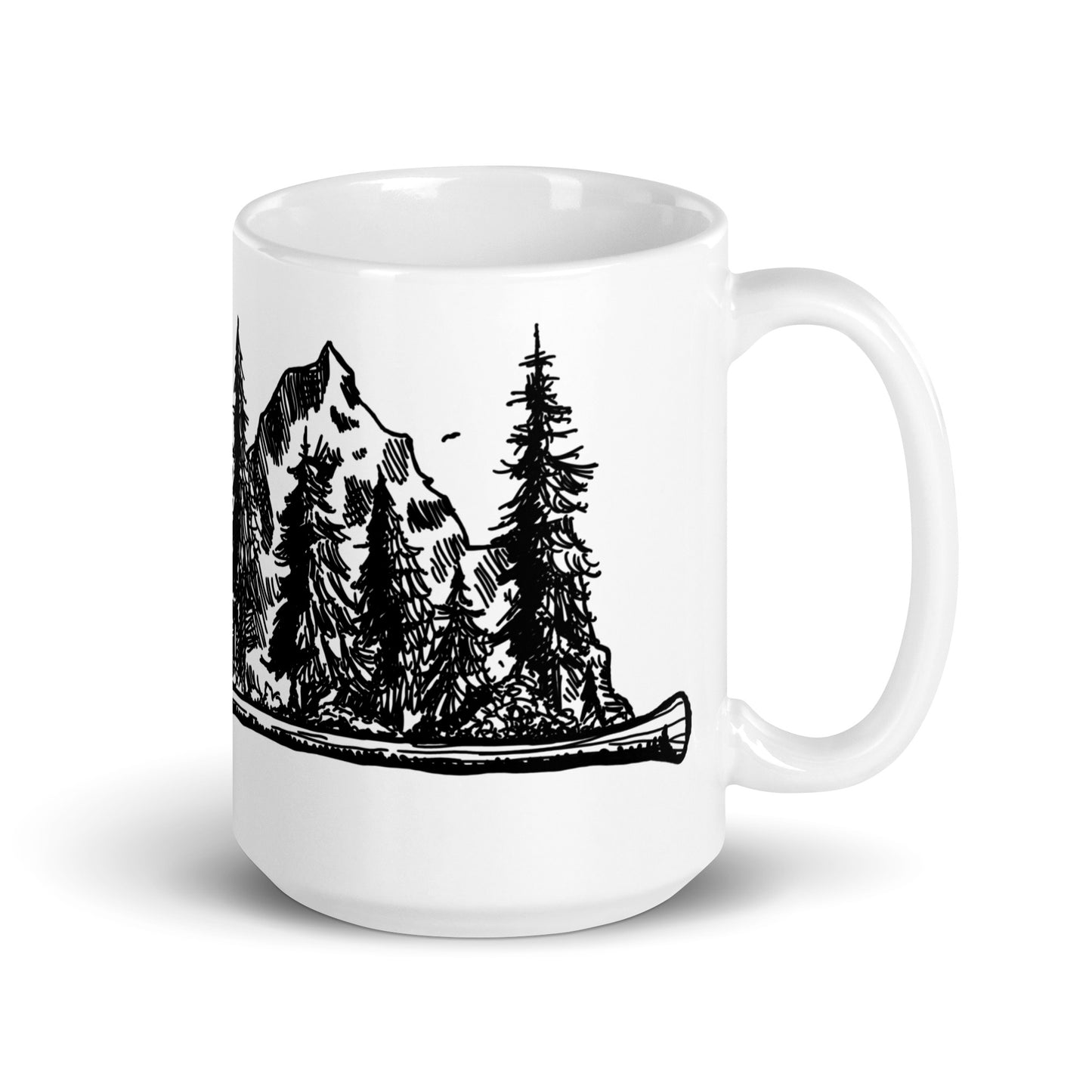 BellavanceInk: Coffee Mug With Vintage Canoe Paddle And Forest Scene Naturescape