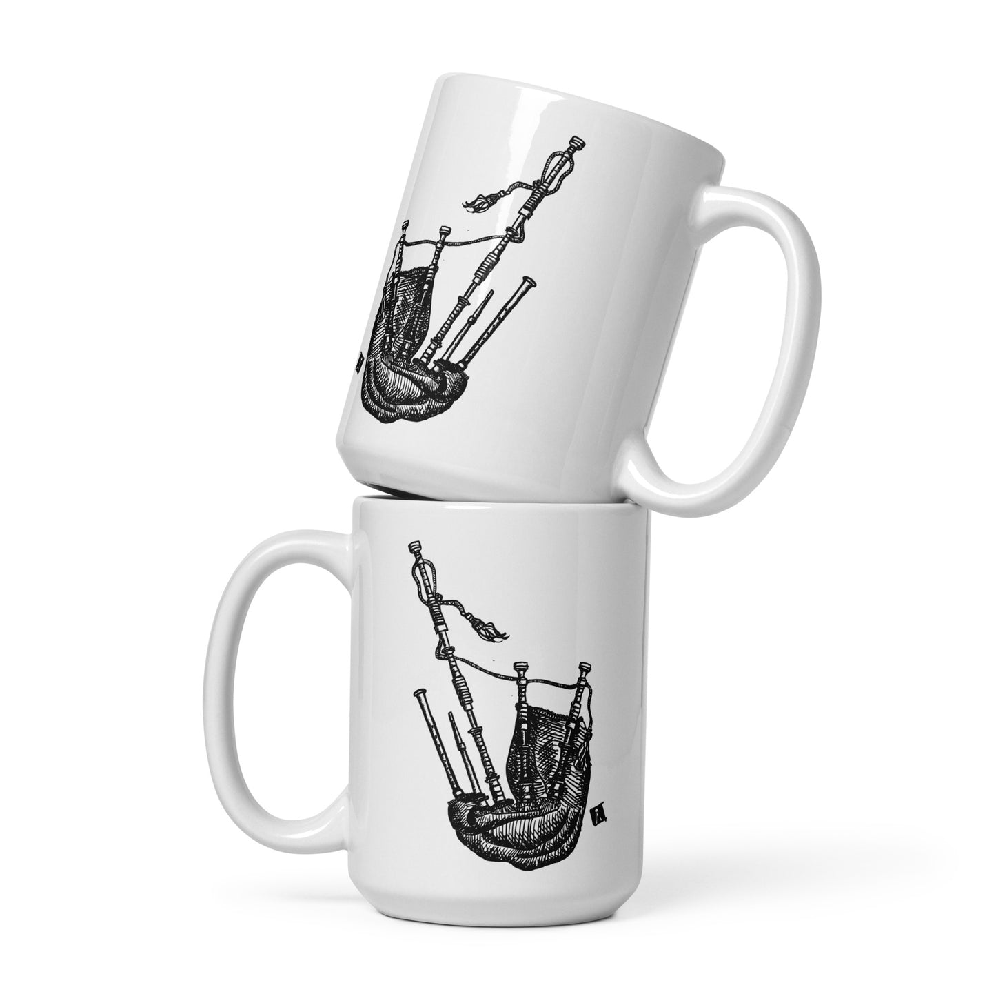BellavanceInk: Coffee Mug With Pen And Ink Drawing Of Highland Bagpipes