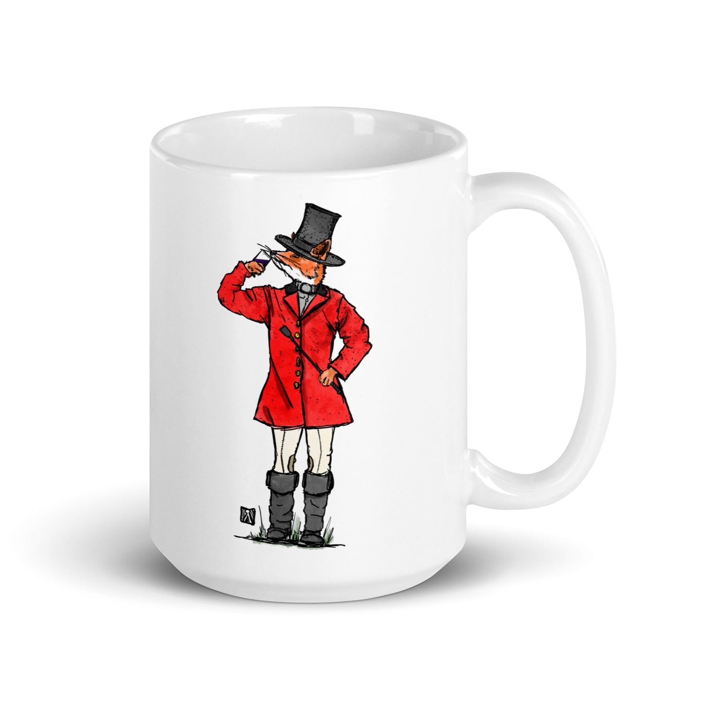 BellavanceInk: Coffee Mug With Fox Dressed In Their Fox Hunting Garb