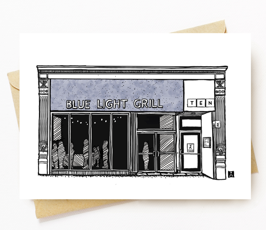 BellavanceInk: Greeting Card of the Charlottesville Area Bar/Restaurant The Blue Light Grill On The Downtown Mall