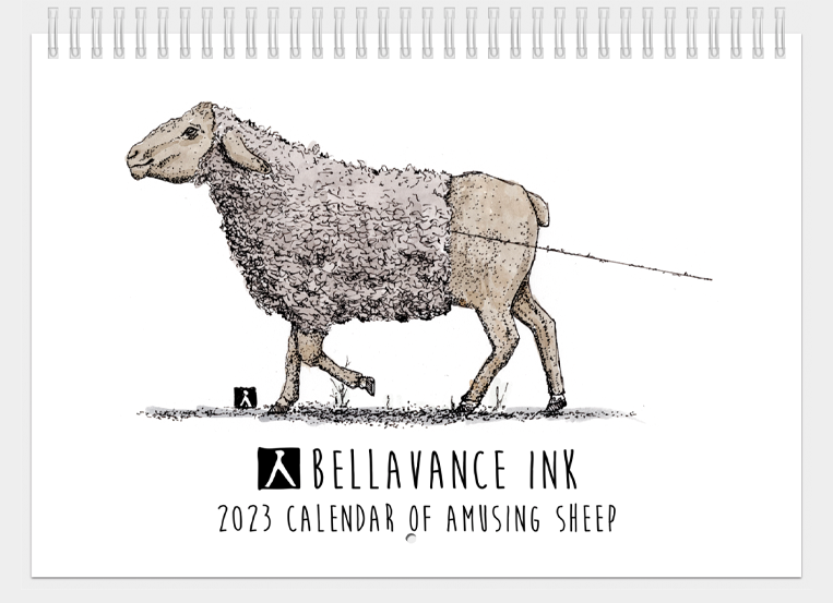 BellavanceInk: Funny And Amusing Sheep 2023 Calendar