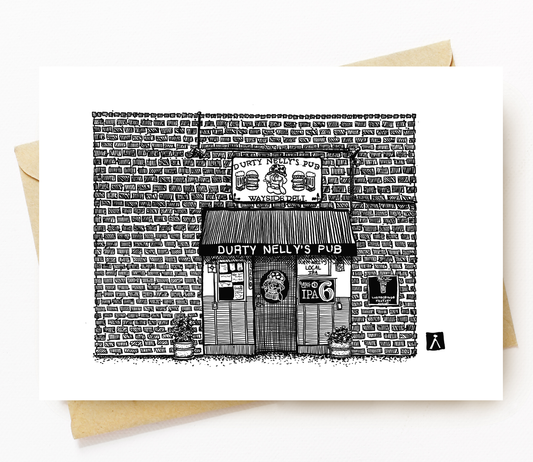 BellavanceInk: Greeting Card of the Charlottesville Area Bar/Music Venue Durty Nellys