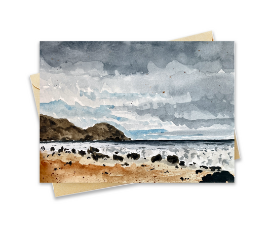 BellavanceInk: Greeting Card With Watercolor Of A Beach View In Todos Santos Mexico 5 x 7 Inches