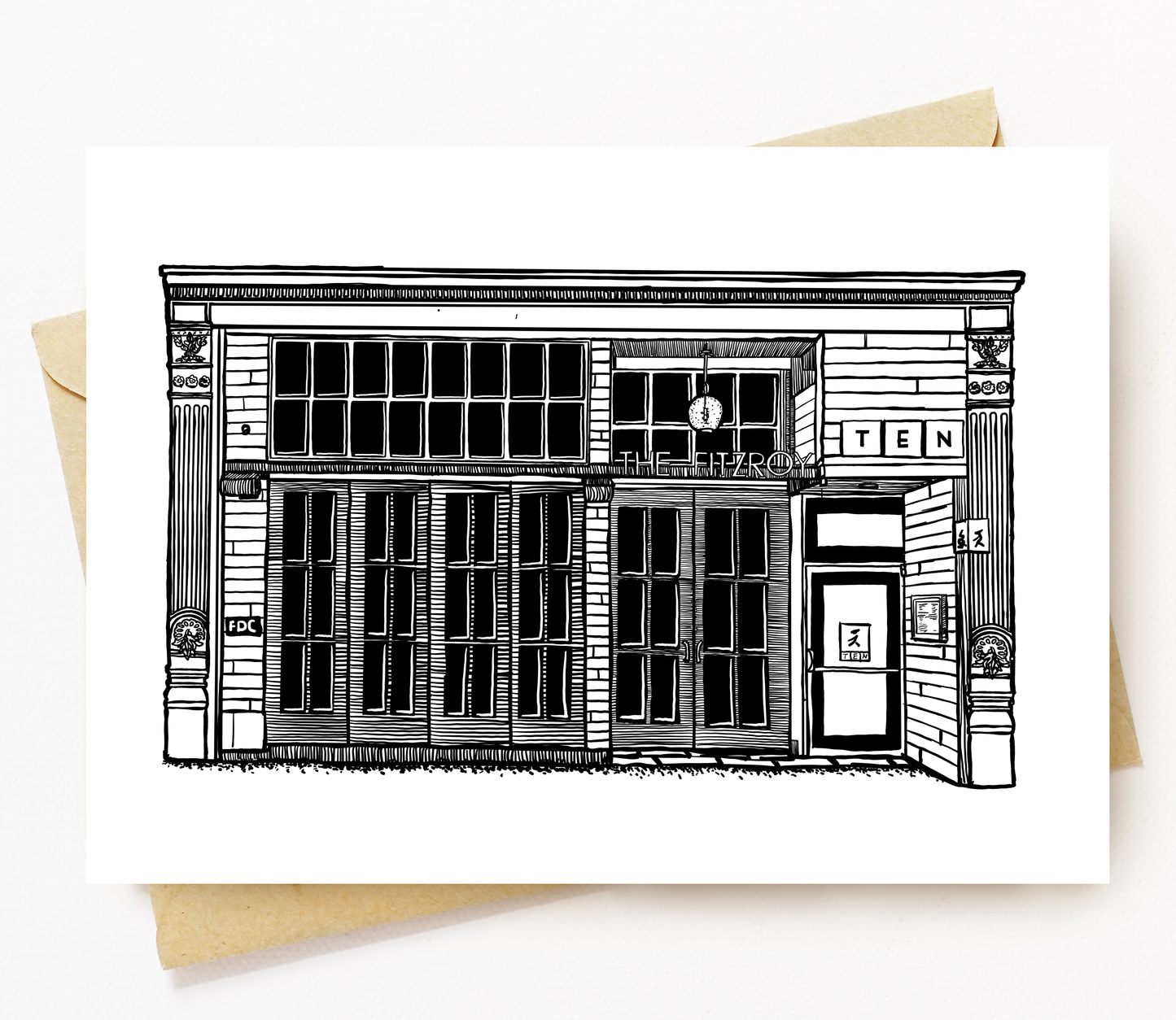 BellavanceInk: Greeting Card of the Charlottesville Area Bar/Restaurant The Fitzroy On The Downtown Mall