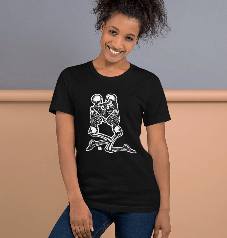 BellavanceInk: T-Shirt With Skeletons In A Loving Embrace - BellavanceInk