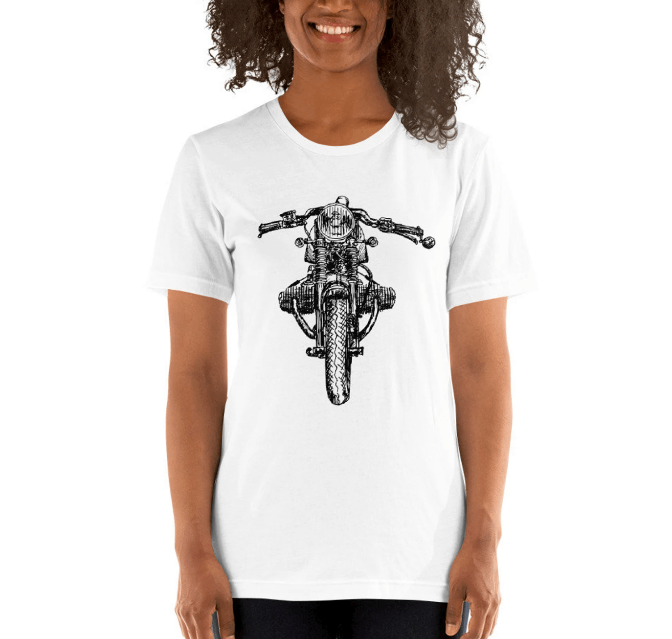 BellavanceInk: Cafe Racer Motorcycle Pen And Ink Drawing Short Sleeve T-Shirt - BellavanceInk