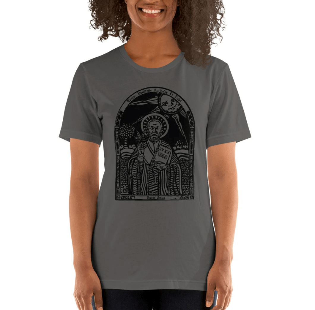 BellavanceInk: Saint Sativa Patron Saint Of Cannabis Growers And Partakers Short Sleeve T-Shirt - BellavanceInk