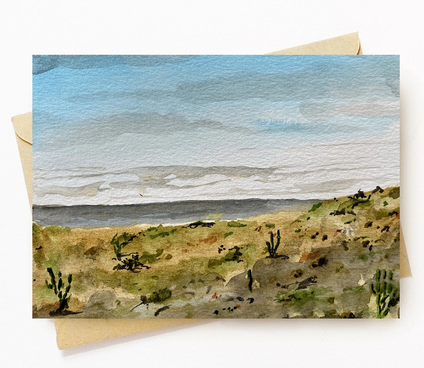 BellavanceInk: Greeting Card With Watercolor Of A Beach View In Todos Santos Mexico 5 x 7 Inches - BellavanceInk