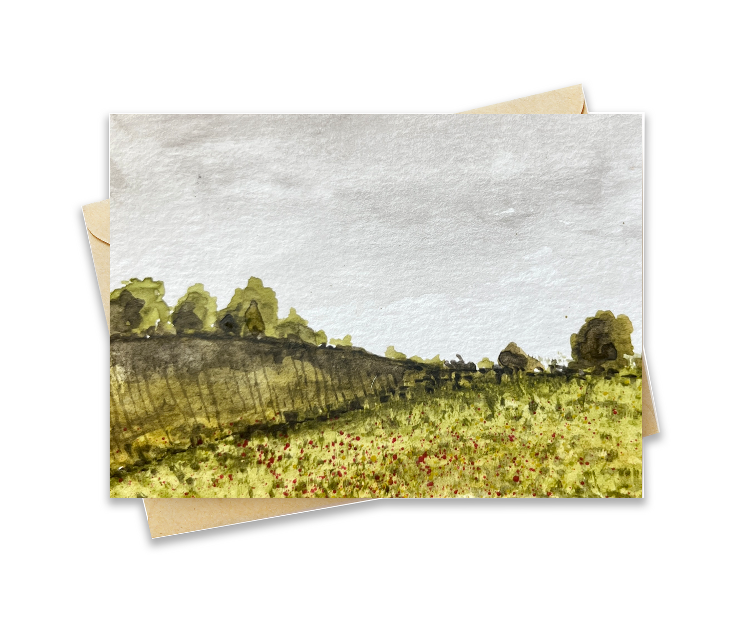 BellavanceInk: Greeting Card With Two Hills In Rural Virginia Landscape 5 x 7 Inches