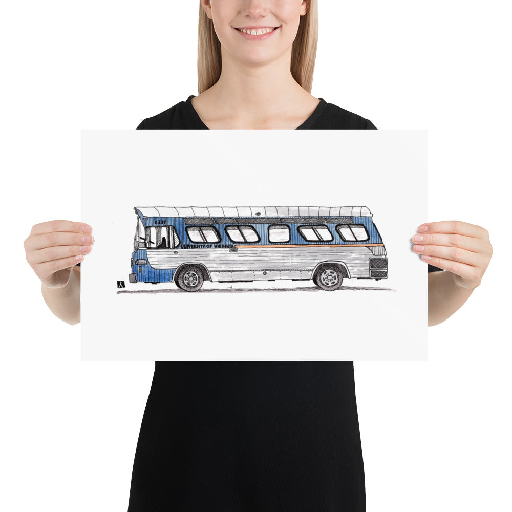 BellavanceInk: Limited Print Drawing Of Vintage UVA (UNOFFICIAL) Transit Bus
