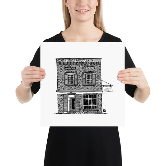 BellavanceInk: Charlottesville Area Attractions With A Pen & Ink Drawing Of Botanical Restaurant In Charlottesville Limited Prints
