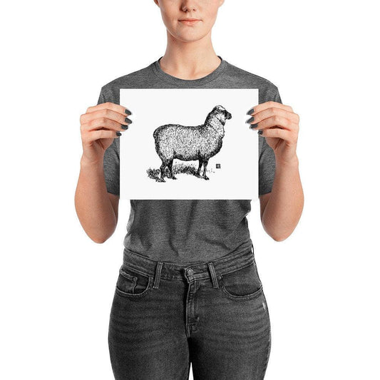 BellavanceInk: Pen & Ink Drawing of a Proud Sheep Print - BellavanceInk