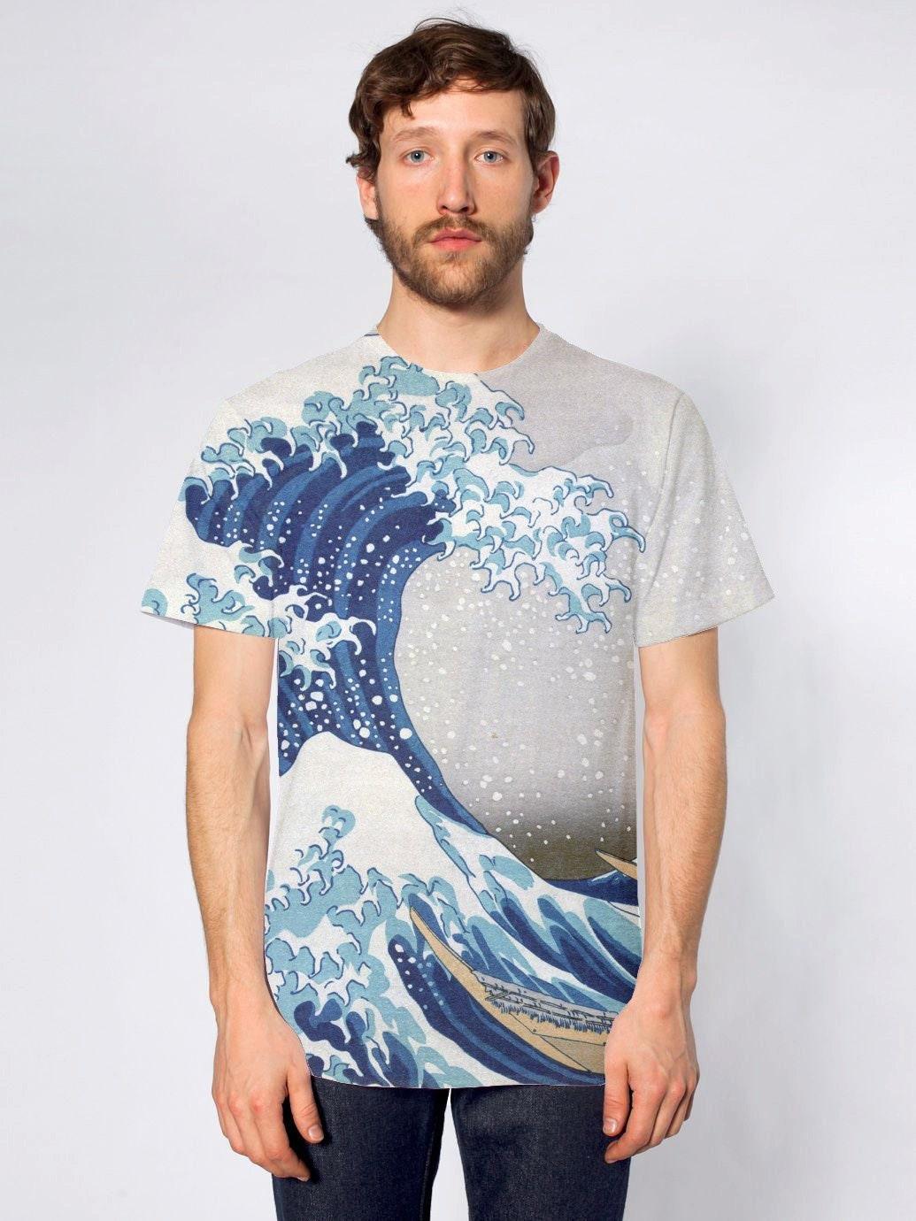BellavanceInk: Japanese Wood Cut The Great Wave Off Shore of Kanagawa Short Sleeve T-Shirt - BellavanceInk