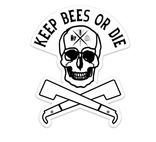 BellavanceInk: Keep Bees Or Die Vinyl Bumper Sticker - BellavanceInk