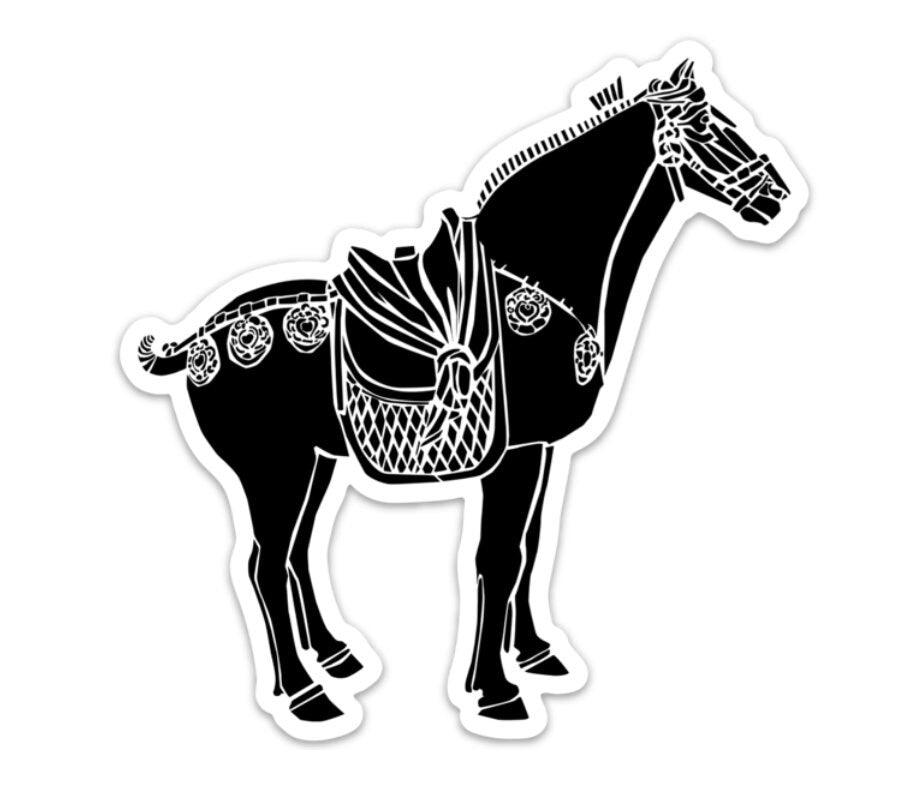 BellavanceInk: Chinese Horse Statue Vinyl Sticker Illustration - BellavanceInk