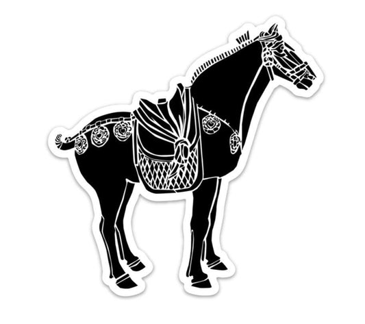 BellavanceInk: Chinese Horse Statue Vinyl Sticker Illustration - BellavanceInk