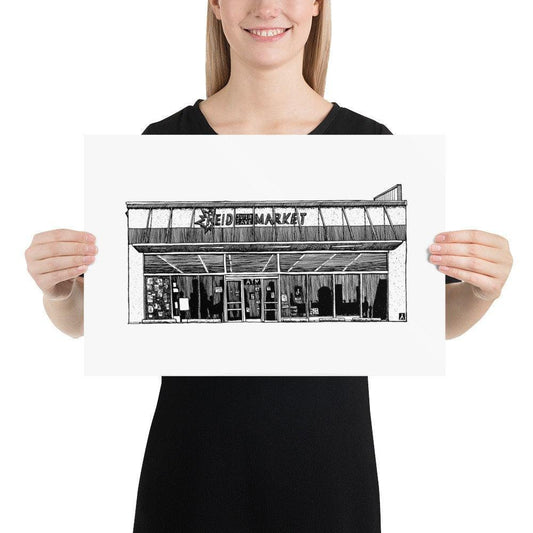 BellavanceInk: Local Charlottesville Landmarks Reid Grocery Store On Preston Avenue Limited Print - BellavanceInk