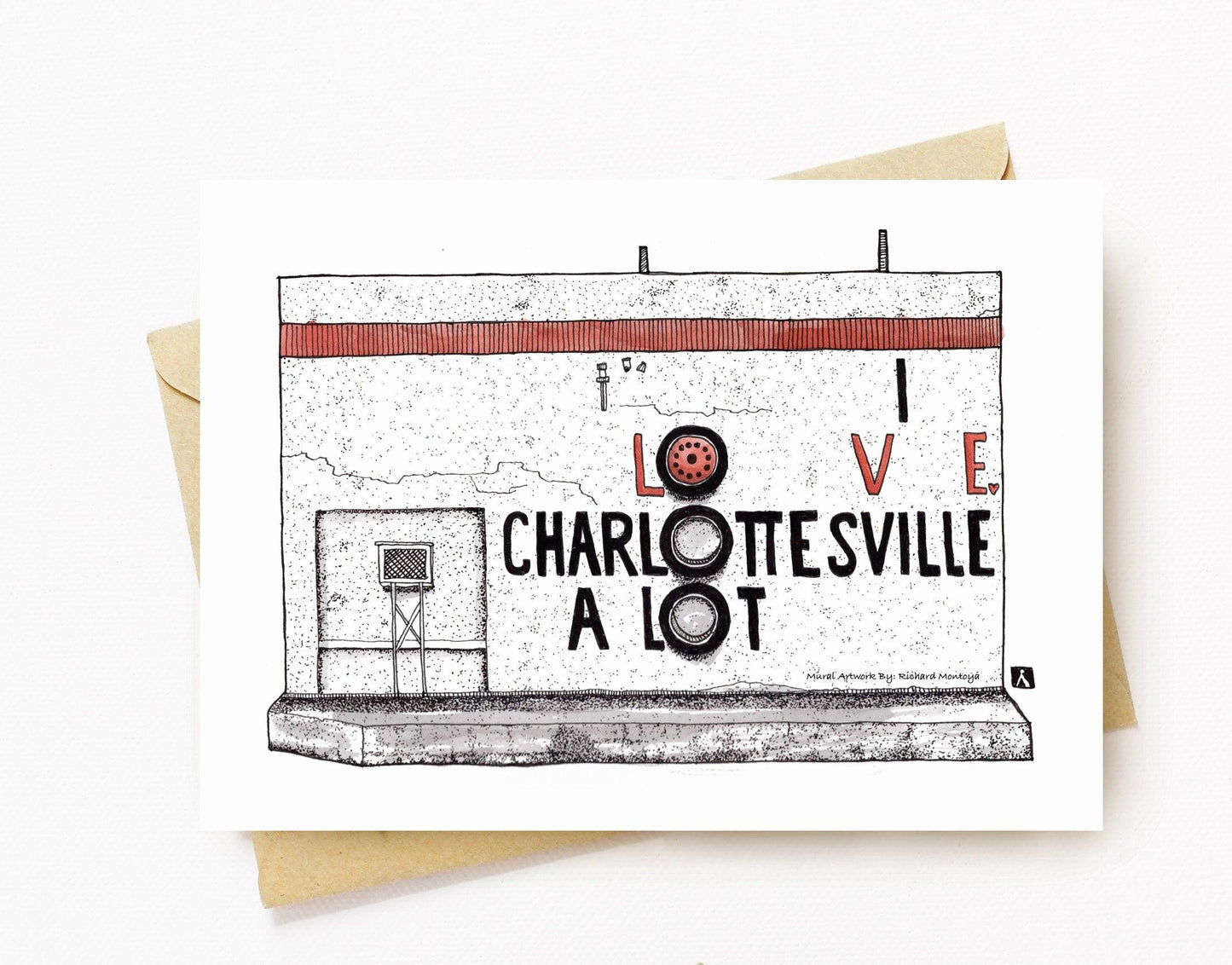 BellavanceInk: Greeting Card of the Charlottesville Belmont Landmark "I Love Charlottesville A Lot" by Richard Montoya - BellavanceInk