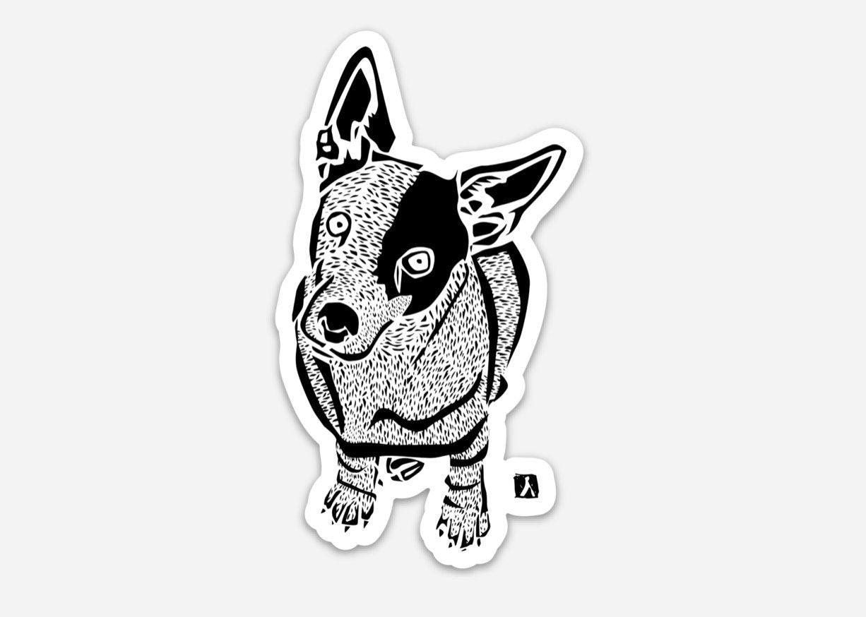 BellavanceInk: Jack Russell Terrier Hand Drawn Illustration Sticker - BellavanceInk