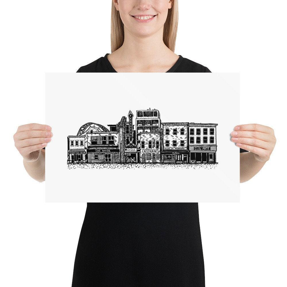 BellavanceInk: Local Shops Print On The Downtown Mall of Charlottesville Virginia Limited Print - BellavanceInk
