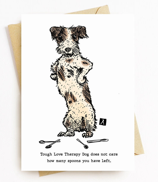 BellavanceInk: Humorous Greeting Card With Tough Love Therapy Dog's Therapy Advice 5 x 7 Inches - BellavanceInk