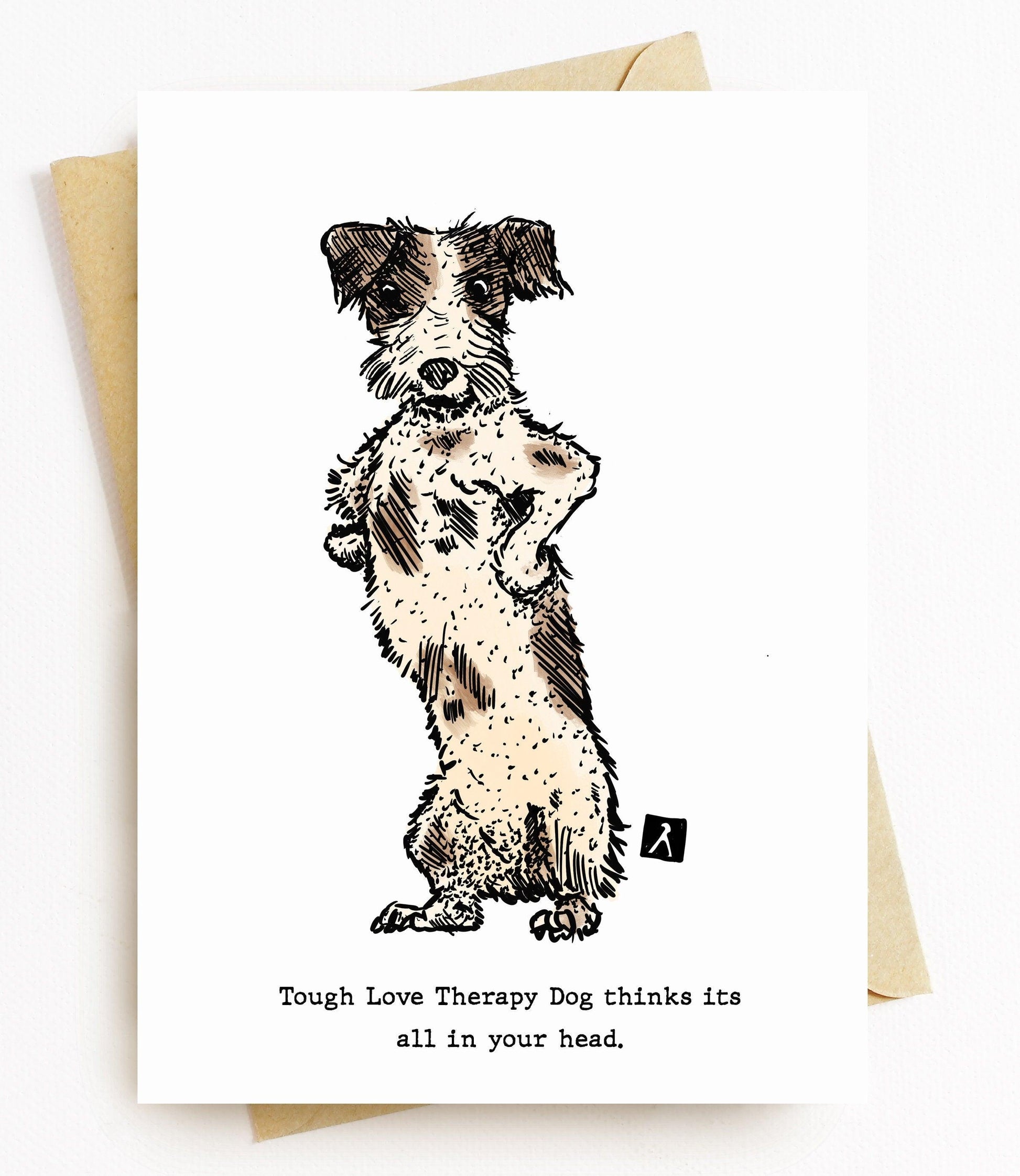 BellavanceInk: Humorous Greeting Card With Tough Love Therapy Dog's Therapy Advice 5 x 7 Inches - BellavanceInk